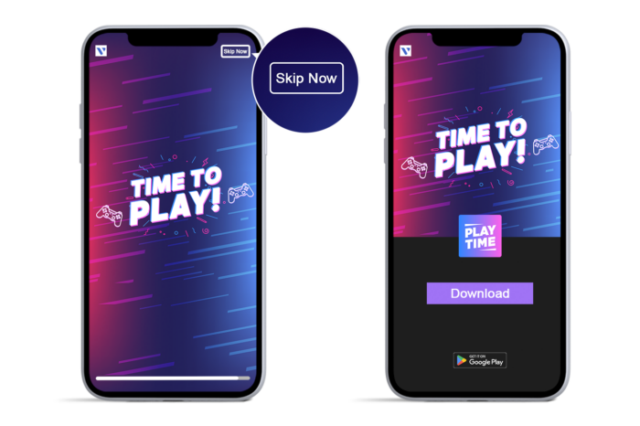 Full screen ad formats - skippable ad format on mobile device